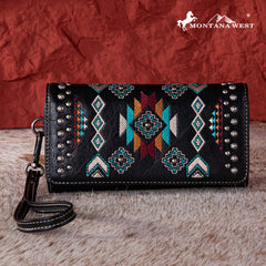 MW1245-W002 Montana West Embroidered Collection Wallet