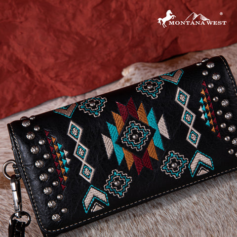 MW1245-W002 Montana West Embroidered Collection Wallet