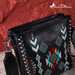 MW1245G-9360  Montana West Embroidered Collection Concealed Carry Crossbody