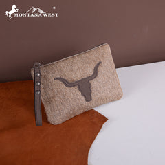 RLH-7006  Montana West Hair-On Cowhide Leather Wristlet
