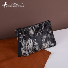 RLH-7006  Montana West Hair-On Cowhide Leather Wristlet