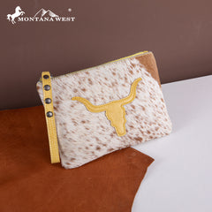 RLH-7006  Montana West Hair-On Cowhide Leather Wristlet