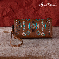 MW1245-W002 Montana West Embroidered Collection Wallet