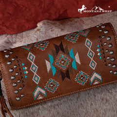 MW1245-W002 Montana West Embroidered Collection Wallet