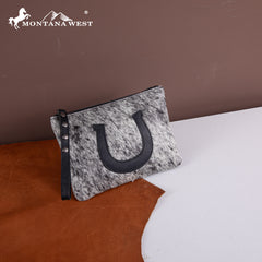 RLH-7005  Montana West Hair-On Cowhide Leather Wristlet