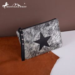 RLH-7002  Montana West Hair-On Cowhide Leather Wristlet
