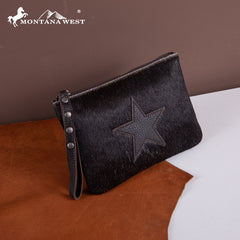 RLH-7002  Montana West Hair-On Cowhide Leather Wristlet