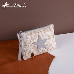 RLH-7002  Montana West Hair-On Cowhide Leather Wristlet