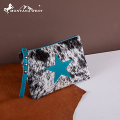RLH-7002  Montana West Hair-On Cowhide Leather Wristlet