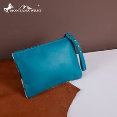 RLH-7002  Montana West Hair-On Cowhide Leather Wristlet