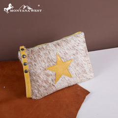 RLH-7002  Montana West Hair-On Cowhide Leather Wristlet