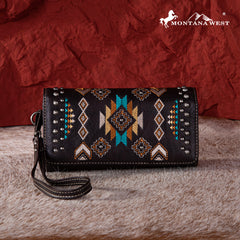 MW1245-W002 Montana West Embroidered Collection Wallet