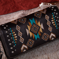 MW1245-W002 Montana West Embroidered Collection Wallet