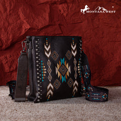 MW1245G-9360  Montana West Embroidered Collection Concealed Carry Crossbody