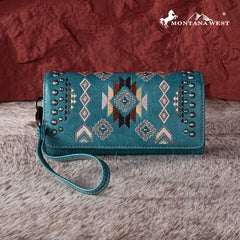 MW1245-W002 Montana West Embroidered Collection Wallet