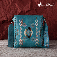 MW1245G-9360  Montana West Embroidered Collection Concealed Carry Crossbody