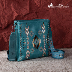 MW1245G-9360  Montana West Embroidered Collection Concealed Carry Crossbody