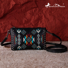 MW1245-181 Montana West Embroidered Collection Clutch/Crossbody