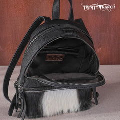 TR160-9110A Trinity Ranch Hair-On Cowhide Collection Mini Backpack