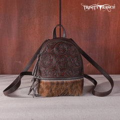 TR160-9110A Trinity Ranch Hair-On Cowhide Collection Mini Backpack