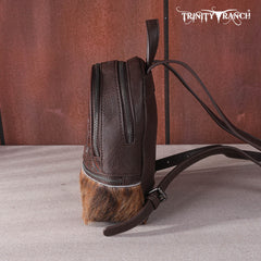 TR160-9110A Trinity Ranch Hair-On Cowhide Collection Mini Backpack