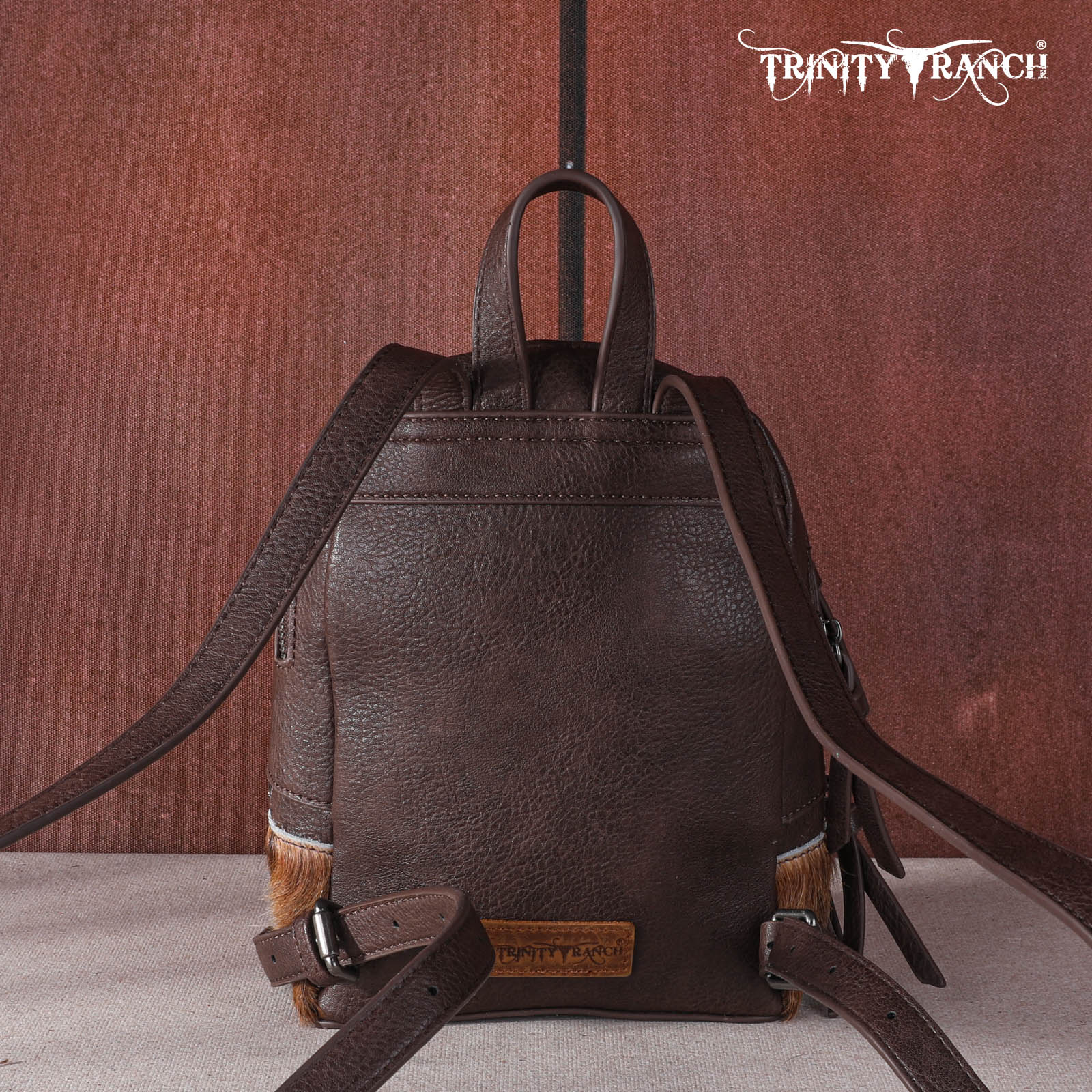 backpack trinity traveler TR160-9110A Trinity Ranch Hair-On Cowhide Collection Mini Backpack – MONTANA WEST U.S.A