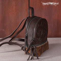 TR160-9110A Trinity Ranch Hair-On Cowhide Collection Mini Backpack