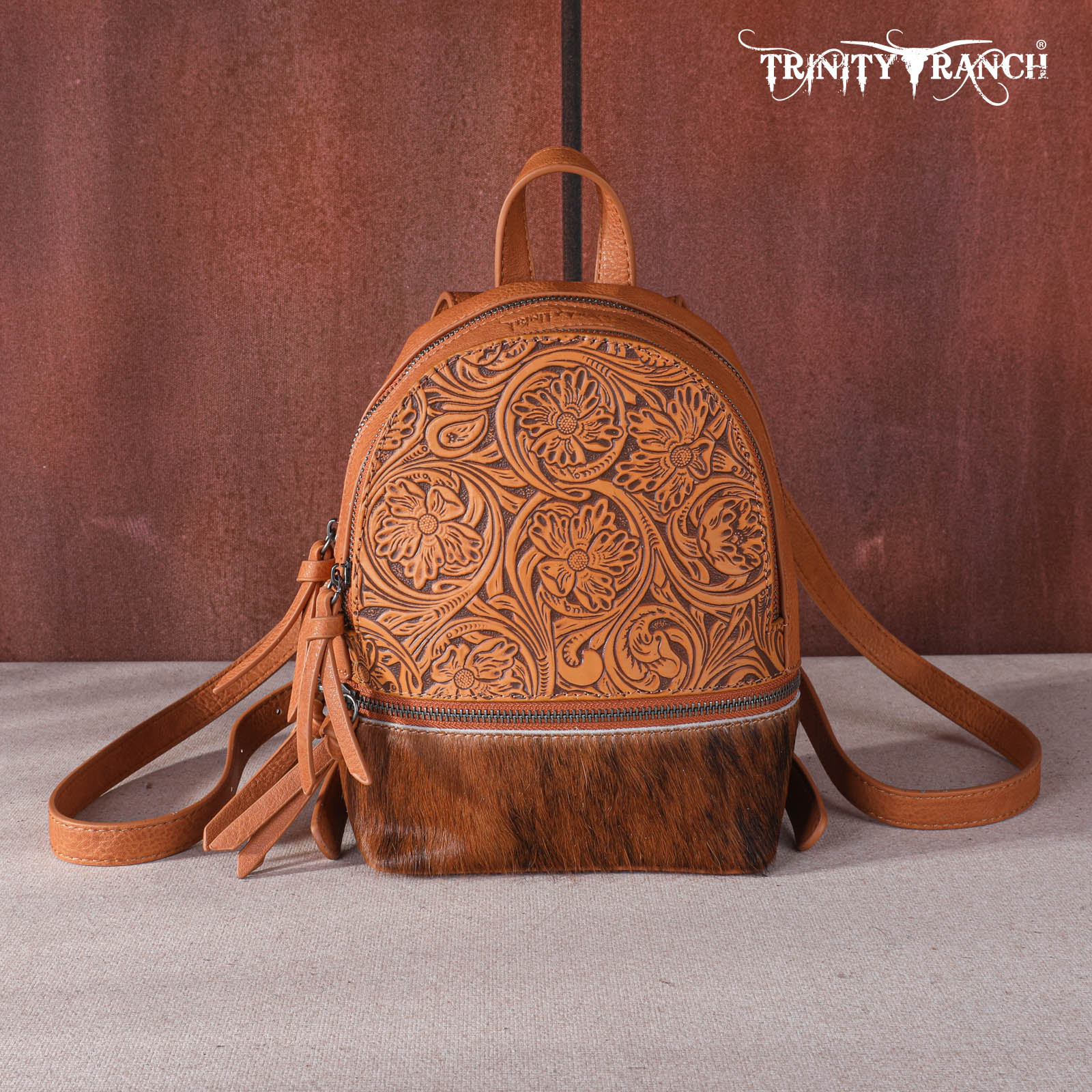 cowboy leather backpack Vintage NFR Buckle Cowhide Western Conceal Carry Backpack with Tooled Flap & Laptop Compartment -Diaper Bag -ONLY ONE!! Waxed Canvas Leather Backpack The Western