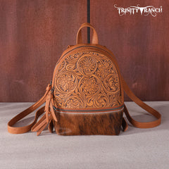 TR160-9110A Trinity Ranch Hair-On Cowhide Collection Mini Backpack