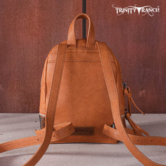 TR160-9110A Trinity Ranch Hair-On Cowhide Collection Mini Backpack