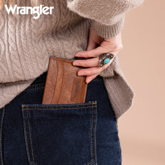 WG200-W054 Wrangler Credit Card Holder Wallet- Brown