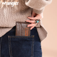 WG200-W054 Wrangler Credit Card Holder Wallet- Coffee
