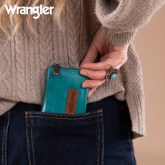 WG200-W053  Wrangler Small Wallet RFID Card Holder - Turquoise