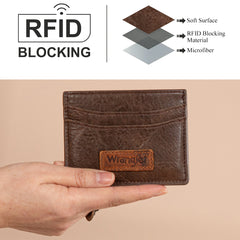 WG200-W054 Wrangler Credit Card Holder Wallet- Coffee