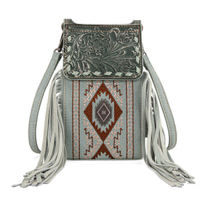 MW1328-1835 Montana West Tooled/Embroidered Collection Phone Crossbody Bag
