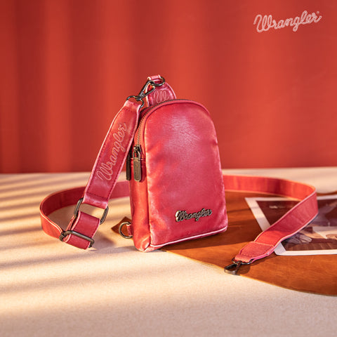 WG87-824 Wrangler Sling Bag/Crossbody/Chest Bag  - Pink