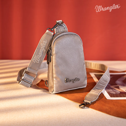 WG87-824 Wrangler Sling Bag/Crossbody/Chest Bag - Light Grey