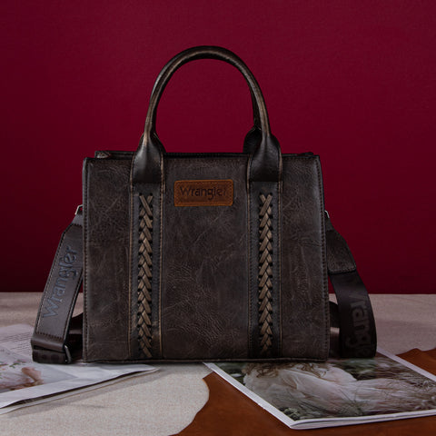 WG70-8120E  Wrangler Whipstitch Tote/Crossbody - Coffee