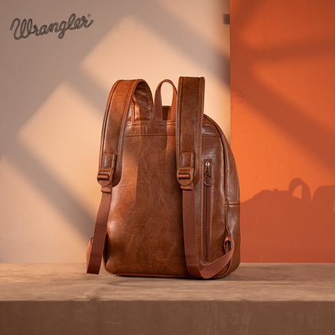 WG174-9115   Wrangler Southwestern Knitted Backpack - Brown