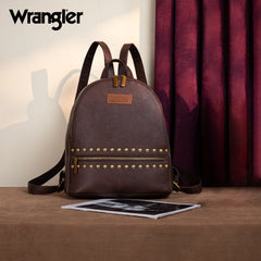 WG81-91101  Wrangler Studded  Backpack - Coffee