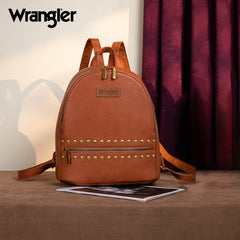 WG81-91101  Wrangler Studded  Backpack -Brown
