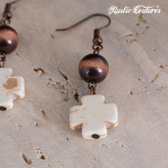 RNS-1038  Rustic Couture's  Layered Beaded Necklace Earrings Set