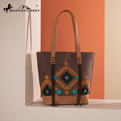 MW1312G-8317  Montana West Embroidered Collection Tote