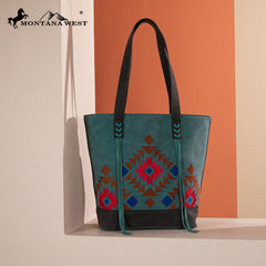 MW1312G-8317  Montana West Embroidered Collection Tote