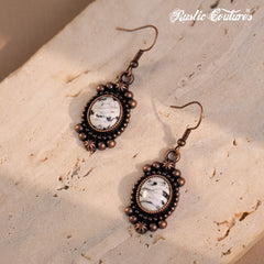RCE-1108   Rustic Couture's  Artificial  Stone Dangling Earring