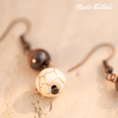 RNS-1032  Rustic Couture's  Layered Beaded Necklace Earrings Set