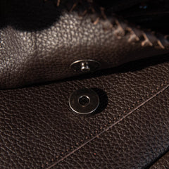 MWR-054 Montana West Genuine Leather Hair-On Cowhide Fringe Bohemian Crossbody -Coffee