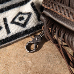 MWR-054 Montana West Genuine Leather Hair-On Cowhide Fringe Bohemian Crossbody -Coffee