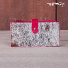 TR164-W046 Trinity Ranch Hair-On Cowhide Bi-Fold Wallet/Card Organizer