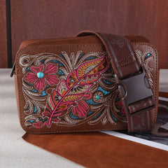 MW1244-156 Montana West Embroidered Floral Cut-out Collection Belt Bag